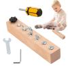 Kids Screwdriver Board Set - Fine Motor Development Activity - Wooden Screwdriver Tool Set - For Preschoolers Over 3 Years Old Home And Travel view 1