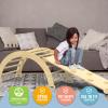 CMFYDAILY Pikler Triangle Set, 7 in 1 Foldable Climbing Toys Set for Kids, Baby Jungle Gym with Ramp & Arch,Wooden Montessori Climbing Set Indoor for Toddler (Natural) view 3