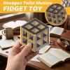 2026 Premium Hexagon Twist Illusion, 3D Printed Hexagonal Fractal Fidget Sensory Gadget, Irritability and Relaxation, Hypnotic Fidget Toy for Stress Relief, Funny Pocket Gifts (Gold) view 3