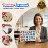 Silicone Letter Tracing Mat, Double-Sided Textured ABC Learning Toy view 3