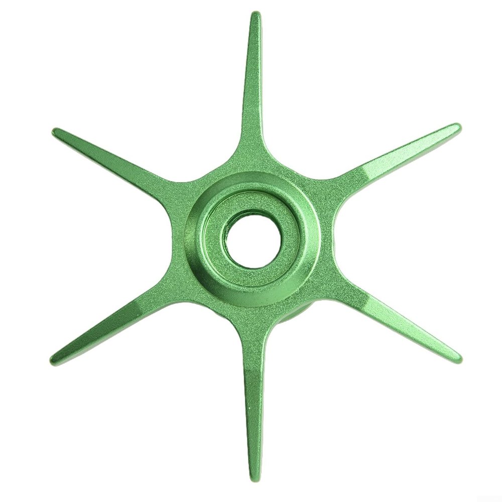 Modified for Abu Max Series Brake for B3 B4 P3 P4 P5 Water Droplet Wheel, Aluminum Alloy Six Star Brake Replacement Accessory, Compatible with Black Red Gold(Green)(Left Hand)