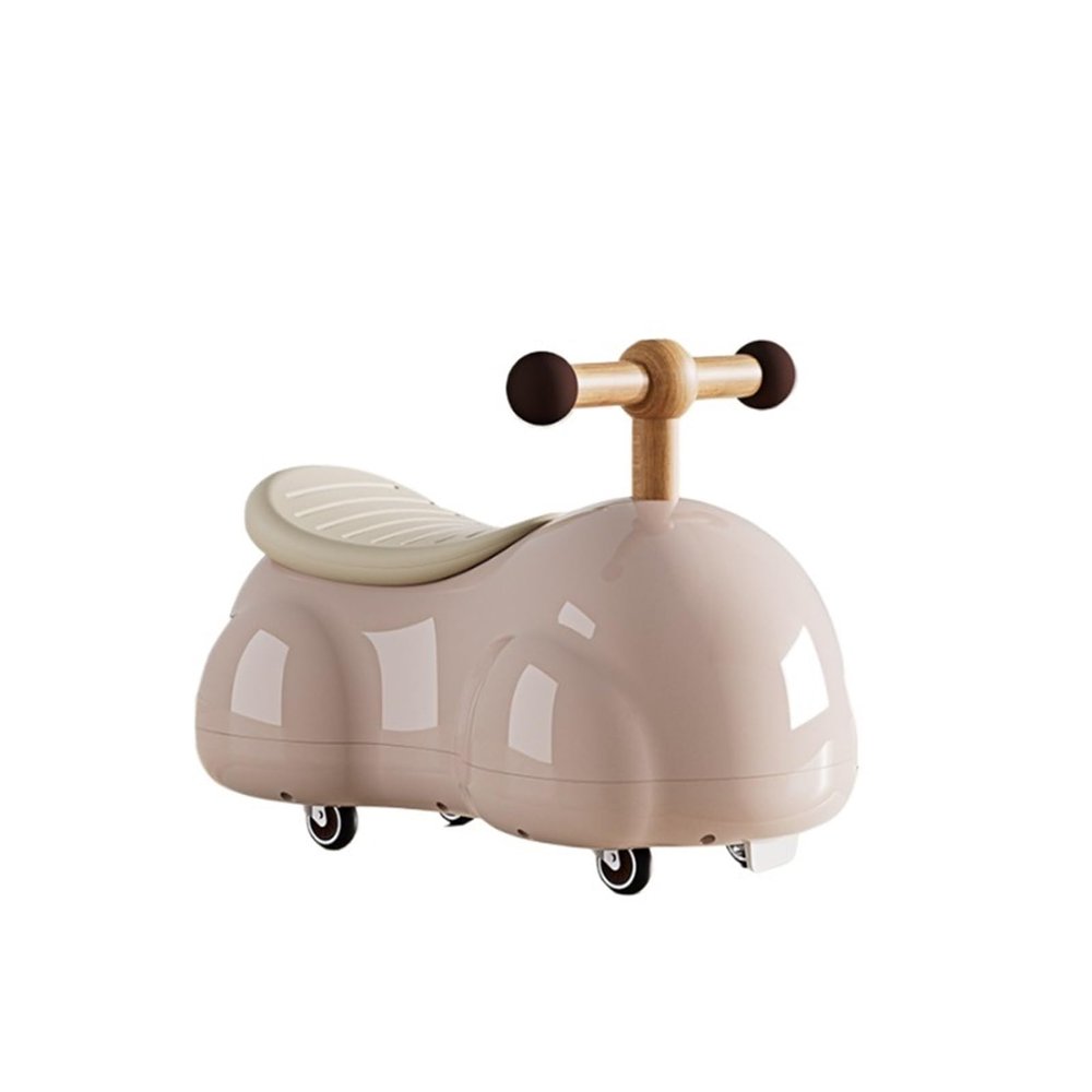 Wiggle Scooter Ride On Push Car Peanut Shape Wiggle Car with Silent Wheels Sliding Toys for Boys Girls Indoor Outdoor Play(Pink)