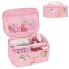 OCHEAL Initial Makeup Bag,Pink Travel Makeup Organizer Case Beauty Toiletry Cosmetic Bag with Rainbow, Trendy Stuff Personalized Gifts for Women and Girls-J view 1