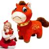 2026 Chinese New Year of The Horse Plush, Funny Smiling/Crying Horse Plushie Figurine, Lucky Chinese Lunar New Year Mascot Zodiac Ornament for Home Store Tabletop Decor (Crying -20CM) view 1
