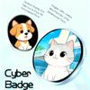 Digital Badge Pin, Electronic Badge Digital Display Pin, 1.7" HD Display Screen with Digitals Badges Photo Video Gif Displays Screen Displays Photos,for Anime & Fan Support (#Blue) view 3