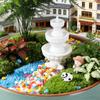 Mini Water Fountain Miniature Decor : Small Artificial Waterfall Statue, DIY Scene Accessories for Fairy Garden Bonsai Micro Landscape Dollhouse Accessory Tabletop Resin Ornament Props view 2