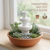 Mini Water Fountain Miniature Decor : Small Artificial Waterfall Statue, DIY Scene Accessories for Fairy Garden Bonsai Micro Landscape Dollhouse Accessory Tabletop Resin Ornament Props view 3