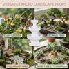 Mini Water Fountain Miniature Decor : Small Artificial Waterfall Statue, DIY Scene Accessories for Fairy Garden Bonsai Micro Landscape Dollhouse Accessory Tabletop Resin Ornament Props view 4