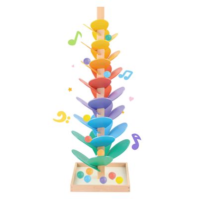 Marble Run Wooden Music Tree Montessori Toys Marble Runs for Kids 4-8