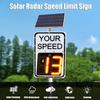 Solar Powered Speed Display Radar Traffic Sign - Flashing Speed Limit Sign with Accessories, Road Speed Tracking & Warning for Roadway Safety(19.7x27.6in) view 3