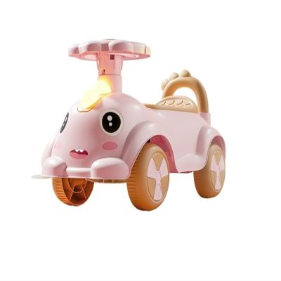 Wiggle Scooter Wiggle Car 4 Wheels Ride on Push Car with Under-seat Storage Horn Music Toys for Toddlers Boys Girls(Pink)