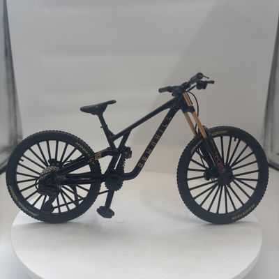 Generisch Universal Finger Bicycle Model, 1:10 Mountain Bike Model Toy, Finger Mountain Bike Model Decoration, Miniature Finger Bike, Mini Bending Bicycle Model (Black-37)