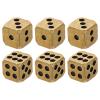 Angoily 6 Pcs Brass Dice Set Solid Metal 6 Sided Dice for Gaming Board Games Role Playing Game Math Teaching and Party Decor 0.43 Inch view 1