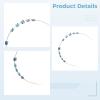 BOSREROY Costume Decorative Braces: Blue Fashion Metal Tooth view 4
