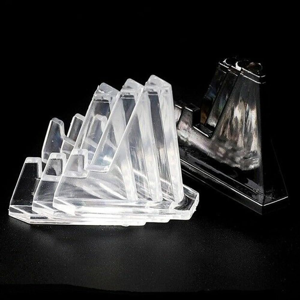 20 Pack Coin Display Stand for Coin Collecting - Clear Plastic Round and Square Capsules Holder Easel, Small Organizer Storage Tray