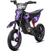 36V Electric Dirt Bike for Kids, 700W Peak Electric Motorcycle, 3 Speeds, 15.5 MPH & 13.7 Miles, Headlight & Rainbow Ambient Lights, Pro Suspension Off-Road Ride On Gift for Kids Ages 5-12, Purple view 1