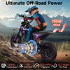 36V Electric Dirt Bike for Kids, 700W Peak Electric Motorcycle, 3 Speeds, 15.5 MPH & 13.7 Miles, Headlight & Rainbow Ambient Lights, Pro Suspension Off-Road Ride On Gift for Kids Ages 5-12, Purple view 2