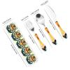 Little fat tiger head 3 Piece Stainless Steel Flatware Set Silverware Spoon Fork Set with box view 4