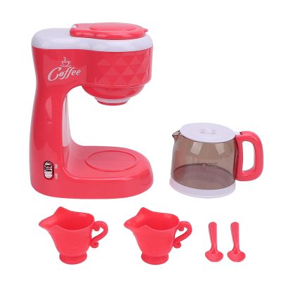 Oreilet Toy Coffee Maker, Coffee Maker Machine Kitchen Appliance with 2 Cups, Pretend Playing Toddler Playset for Girls Boys