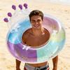 2PCS 30IN Inflatable Swim Tube Raft with Summer Fruits Painting,Pool for Swimming Pool Floaties Birthday Beach Swimming Shower Party Decorations (Crown) view 3