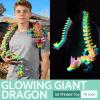 79'' Large 3D Printed Dragon Glow in The Dark,Crystal Dragon Fidget Toy,Cool Big Dragon Toy,Huge 3D Printed Dragon Gift for Girls Boys Kids Age 3-5 4-7 8-12 Years Old, Desk Decor, Collectible Gift view 2