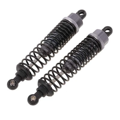 2pcs RC Car Parts Metal Shock Absorber Damper 85mm High Performance Durable Wear Anti Rust Shock Absorbers for 1/10 JLB HSP EM DHK HPI RC Car Short Truck Black
