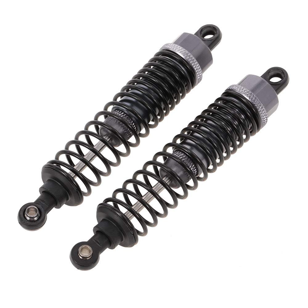 2pcs RC Car Parts Metal Shock Absorber Damper 85mm High Performance Durable Wear Anti Rust Shock Absorbers for 1/10 JLB HSP EM DHK HPI RC Car Short Truck Black