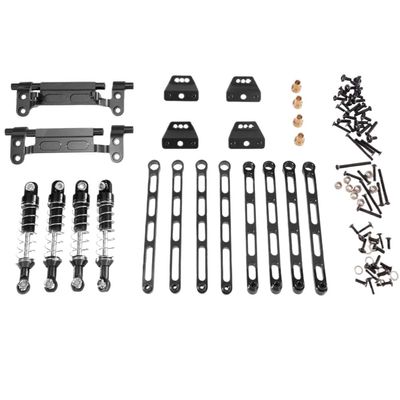 Suspension Rod Seat Suspension Frame Set Compatible with MN168 MN78 1/12 MN Model Remote Control Car(Black)