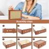 2026 New Cash Vault Wooden Savings Box, Upgraded Reusable Wooden Saving Challenge Box with Wipeable Acrylic Board for All Ages Saving Targets, Coin Bank for Financial Learning (5K) view 3