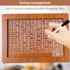 2026 New Cash Vault Wooden Savings Box, Upgraded Reusable Wooden Saving Challenge Box with Wipeable Acrylic Board for All Ages Saving Targets, Coin Bank for Financial Learning (3K) view 4