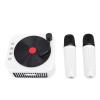 ciciglow Mini Karaoke Machine Toy for Kids and Adults, Portable Bluetooth Karaoke Speaker with 2 Wireless Microphones, Home Travel and Party Play Gifts for Boys Girls (White) view 1
