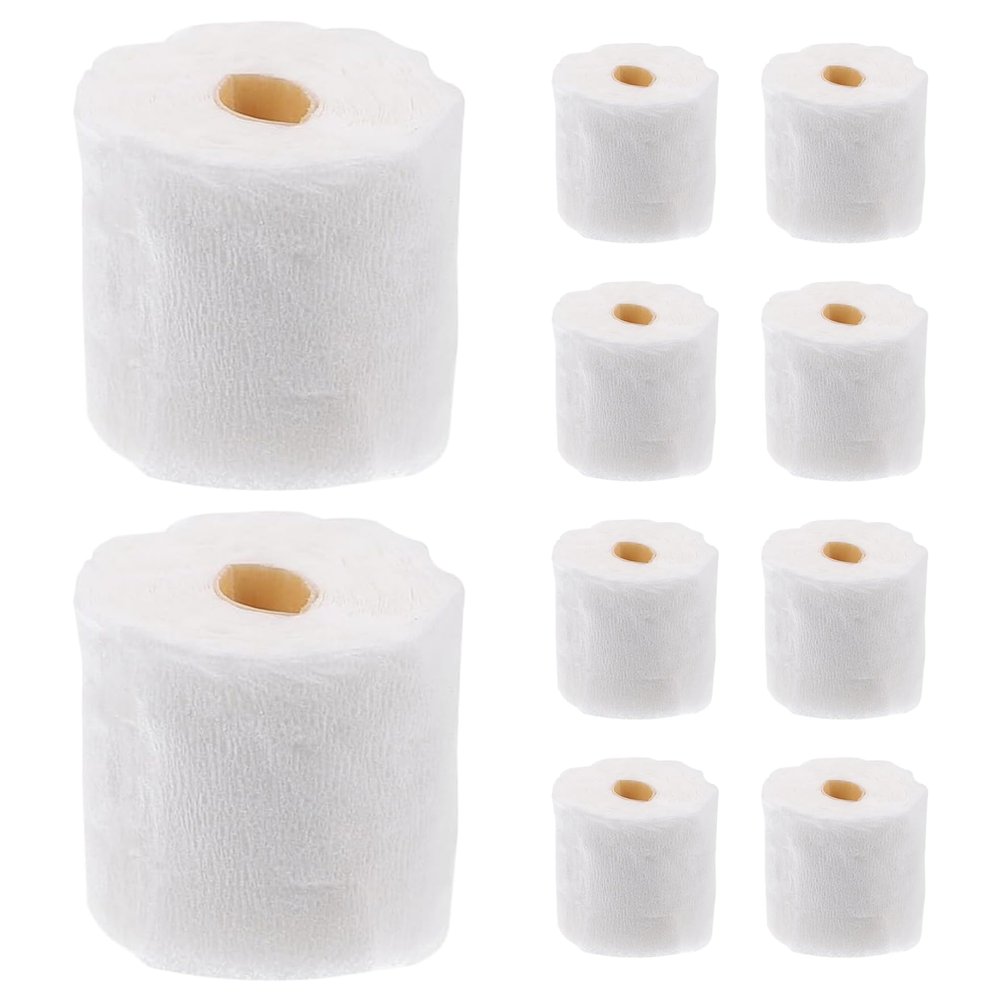 10Pcs Dollhouse Toilet Paper Rolls Tearable, Miniature Dollhouse Accessories Simulation Tissue for Kitchen, Bathroom, Home DecorToilet Paper Rolls