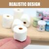 10Pcs Dollhouse Toilet Paper Rolls Tearable, Miniature Dollhouse Accessories Simulation Tissue for Kitchen, Bathroom, Home DecorToilet Paper Rolls view 2