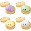 Giant Dumpling Squishy, Mystery Dumpling Squishy, 4 Inch Jumbo Dumpling Stress Ball, Rainbow Mystery Squishys Bun, Anxiety Relief Fidget, Soft Squeeze Decompression Dough (4 Pcs(GN,PP,WH,YE)) view 1