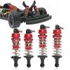 RC Hydraulic Shock Absorbers High Performance Front Rear Shock Damper Suspension Kit for UD1601 UD1602 UD1603 UD1604 UD1607 SG1603 SG1604 RC Cars Red Aluminum Alloy 53mm 59mm 4PCS view 3