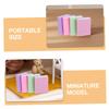 Beaupretty 12 Scale Mini Dollhouse Books Blank Page Ornaments Pink Miniatures for DIY Dollhouse Decoration Craft Accessories view 3