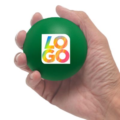 Custom Imprinted 2.75 Inch Round Stress Reliever Balls for Promotions, Trade Shows, Conferences, Office, Events, Marketing (Green, Qty 1000)