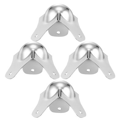 BAZEITFLOW 4pcs Metal Ball Shockproof Corner Protectors for Furniture Edge Guards with Impact Resistance, Medium Size Desk and Speaker Cabinet Safety Guards for Home and Warehouse