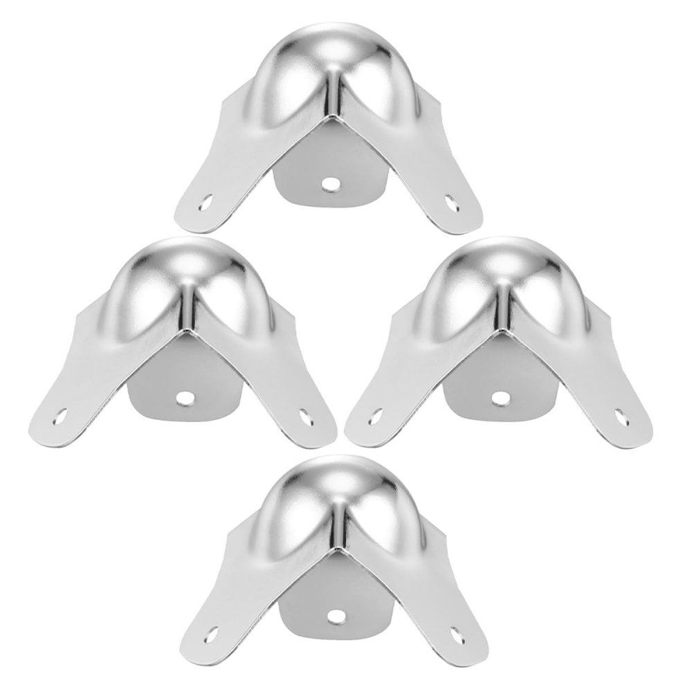 BAZEITFLOW 4pcs Metal Ball Shockproof Corner Protectors for Furniture Edge Guards with Impact Resistance, Medium Size Desk and Speaker Cabinet Safety Guards for Home and Warehouse