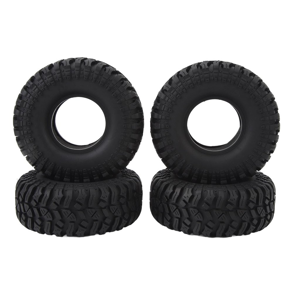 4PCS RC Crawler Tire 1/10 115mm Diameter Rubber Climbing Car Wheel, Replacement Tires with Excellent Traction for SCX10 and Universal 1/10 RC Off - Road Vehicles