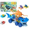 Monster Jam Mini Jams Megalodon Squid Takedown Monster Trucks Playset view 1