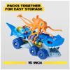 Monster Jam Mini Jams Megalodon Squid Takedown Monster Trucks Playset view 4