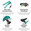 woom GO 2 Bicycle for Children 3 to 4.5 Years Old, 14-Inch Lightweight Bike with Handbrake, Steering Limiter & Chainguard for Boys & Girls - GO 2 - Metallic Turquoise view 4