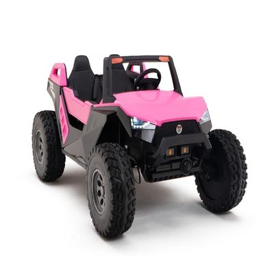 24V Red Tiger All Terrain UTV Ride on Buggy with Remote - Pink