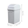 5.5 Gallon Black Bathroom Trash Can with Swing Lid, Slim Plastic Compact Small Garbage Cans for Kitchen,Easy to Clean,Detachable Garbage Can for Bedroom,Office,Dorm Room,Restroom,Kitchen,Bathroom view 2