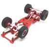 1/12 RC Car Parts RC Repairs Models with Wheel Tire Modification Aluminum Car Frame Assembling Spare Parts DIY Modified Replacement Upgrade for MN82 LC79 RC Car(Red) view 2