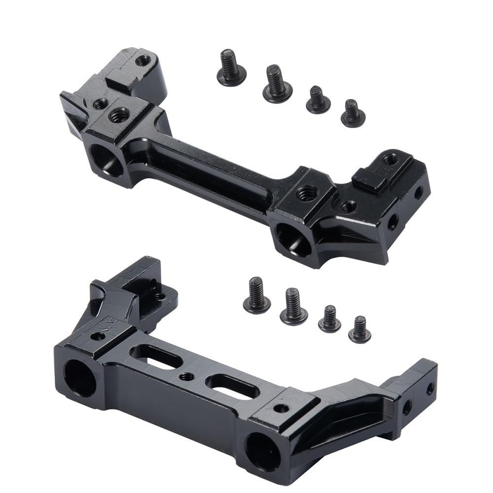 Aluminum Alloy Front Rear Rail Bumper Mounts Servo Stand for AXIAL SCX10 II 90046 1/10 RC Crawler Car Upgrade Parts(Rear)