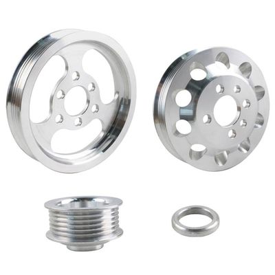 Lightweight Underdrive Pulley Set 3pcs Compatible with MK4 GLI 1.8T 2.0 20V(Silver)
