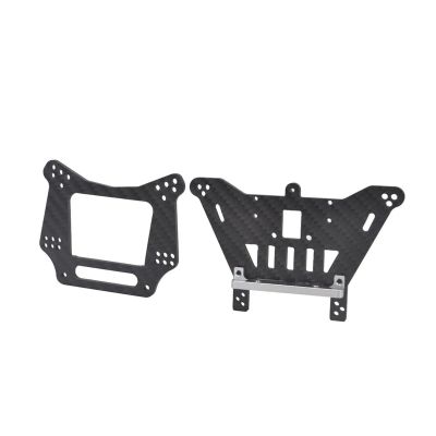 Rc Frame Chassis Parts For Traxxas For Slash 2WD For Rustler For VXL For Bandit Carbon Front & Rear Shock Tower Mounts Rc Car Parts Accessories Replacement