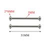 MIGHTY SCAPERS 4Pcs Stainless Steel Dogbone 51mm Upgrade Parts Compatible with A979 A949 A959 A969 K929 Himoto E18 Spino 1:18 Scale RC Cars(Silver 4pcs) view 2